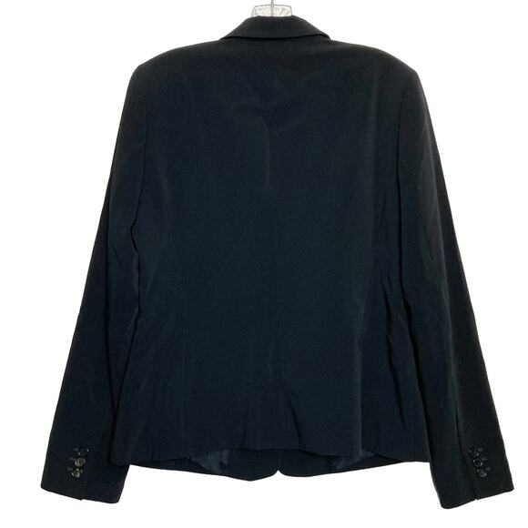 NWOT ESCADA SPORT Blazer 38/M Black 2 Buttons 2 Flap Pockets Long Sleeve Lined - Picture 2 of 11